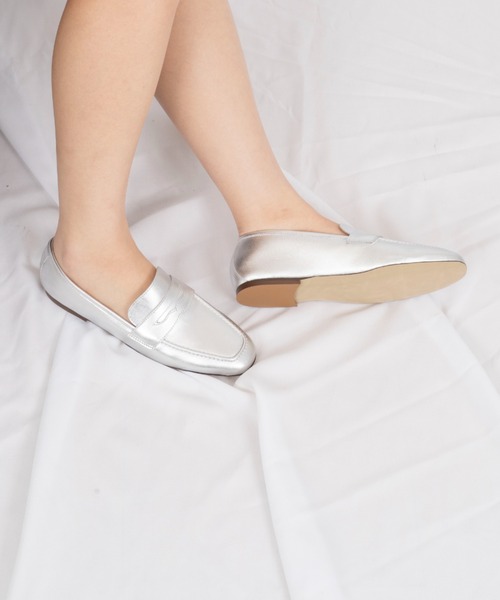 CORSO ROMA，9（コルソローマ）の「【CORSO ROMA,9/コルソローマ9】レザー　コイン ローファー（ローファー・レディース・ブラック/シルバー/ホワイト・37/39/38/36）」の16枚目の写真