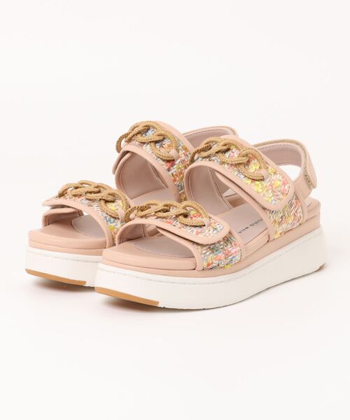 tsumori chisato WALK(ツモリチサトウォーク)の「チェーンモチーフ厚底サンダル(サンダル・レディース・ブラック/ピンク/ベージュ・M(23.5cm)/L(24.5cm)/S(22.5cm))」の3枚目の写真