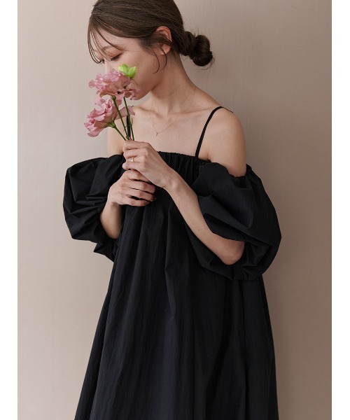 kannaさんコラボ＞2WAYバルーンスリーブワンピース（ワンピース