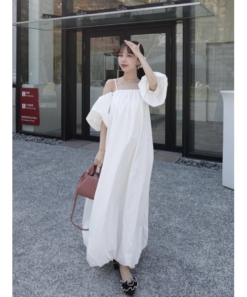 kannaさんコラボ＞2WAYバルーンスリーブワンピース（ワンピース