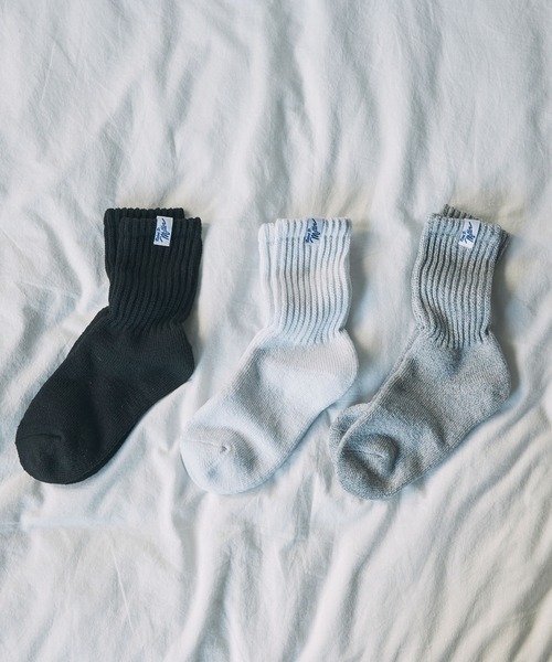 MILLER（ミラー）の「【Robert P. Miller / ロバート・ピー・ミラー】3足セット ネームワンポイント クルー丈 ソックス（ソックス/靴下・レディース・ホワイト/その他/ブラック・FREE）」の3枚目の写真