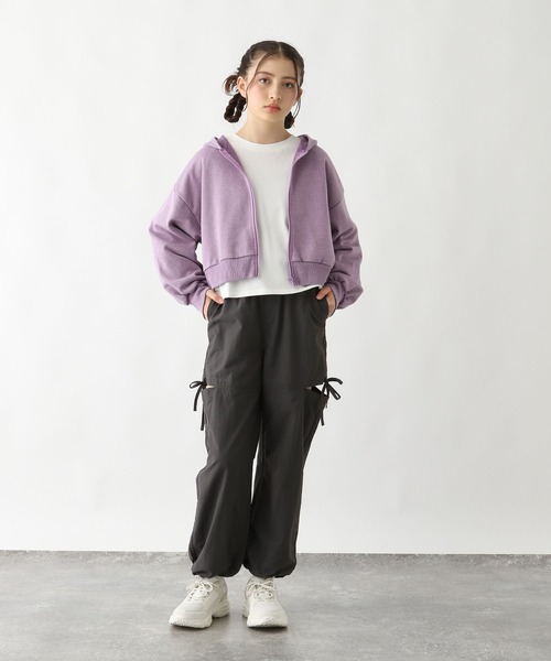 GLOBAL WORK(グローバルワーク)の「ピグメント裏毛ZIPパーカー/292267(パーカー・キッズ・パープル/グレー系8/グレー系9・140cm/130cm/160cm/150cm)」の10枚目の写真