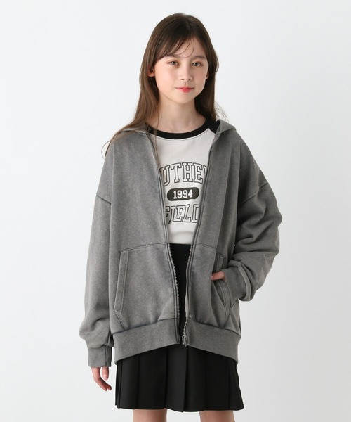 パーカー 「69」「it」ピグメント加工 裏毛スウェットZIPパーカー レディース メンズ ARCHIVER パーカー 「69」「it」ピグメント加工 裏毛スウェット