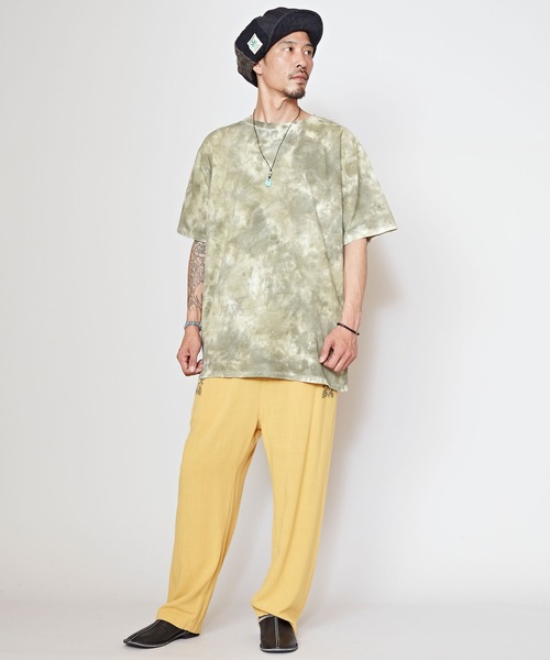 チャイハネ（チャイハネ）の「【チャイハネ】Amina×grn フマダイメンズTシャツ（Tシャツ/カットソー・メンズ・マルチ/カーキ・XL/L）」の4枚目の写真