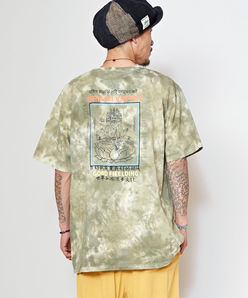 チャイハネ（チャイハネ）の「【チャイハネ】Amina×grn フマダイメンズTシャツ（Tシャツ/カットソー・メンズ・マルチ/カーキ・XL/L）」の6枚目の写真