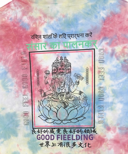 チャイハネ（チャイハネ）の「【チャイハネ】Amina×grn フマダイメンズTシャツ（Tシャツ/カットソー・メンズ・マルチ/カーキ・XL/L）」の13枚目の写真