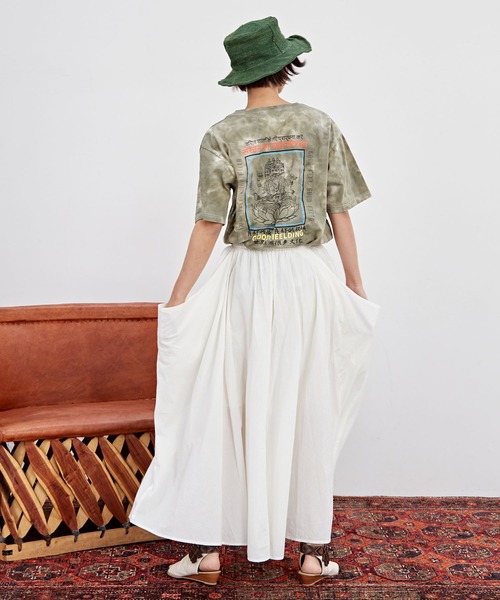 チャイハネ（チャイハネ）の「【チャイハネ】Amina×grn フマダイメンズTシャツ（Tシャツ/カットソー・メンズ・マルチ/カーキ・XL/L）」の8枚目の写真