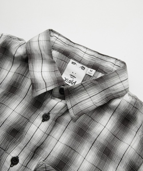 SHIRRED PLAID SHIRT（シャツ/ブラウス）｜X-girl（エックス