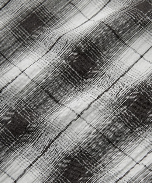 X-girl（エックスガール）の「SHIRRED PLAID SHIRT（シャツ/ブラウス・レディース・ブラック/ブラウン/ライトパープル・S/M）」の11枚目の写真