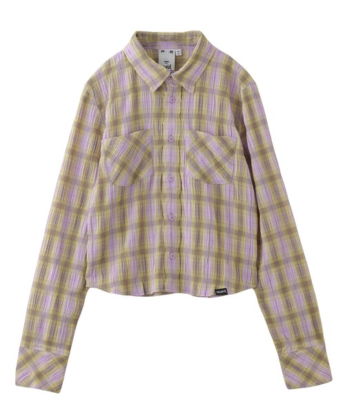 SHIRRED PLAID SHIRT（シャツ/ブラウス）｜X-girl（エックス