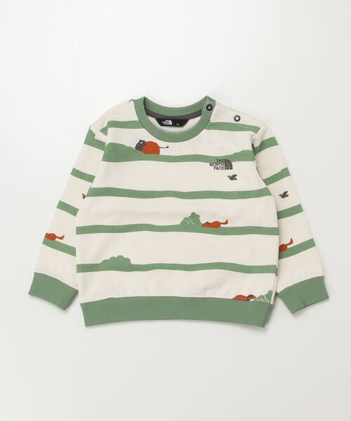 THE NORTH FACE（ザノースフェイス）の「ザ ノース フェイス THE NORTH FACE B Sweat Logo Crew_スウェットロゴクルー(ベビー)（スウェット・キッズ・オフホワイト/ブルー/ベビーピンク・80ｃｍ/90cm）」の2枚目の写真