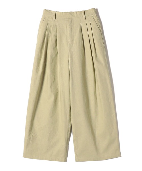 SHIPS.me(シップスミー)の「【ZOZO限定】SHIPS.me:綿麻 3タック ワイド パンツ(その他パンツ・レディース・ネイビー/カーキ/ライトブルー/ブラウン・XXL-Short/XL-Regular/XL-Short/M-Regular/M-Short/S-Regular/S-Short/XXL-Regular/L-Regular/L-Short)」の6枚目の写真