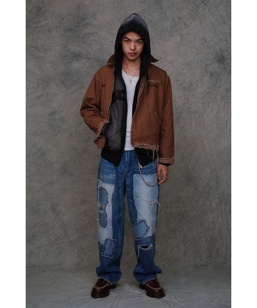 WOKE EDGE（ウォークエッジ）の「デニムパンツ｜Patchwork Denim｜WOKE EDGE（デニムパンツ・メンズ・ブルー・M/L/XL）」の3枚目の写真