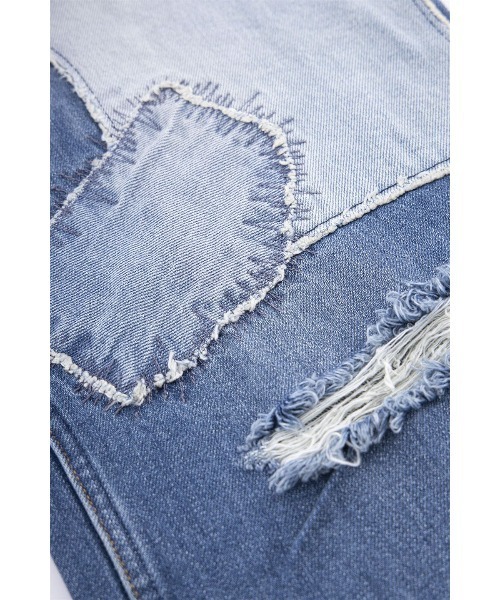 WOKE EDGE（ウォークエッジ）の「デニムパンツ｜Patchwork Denim｜WOKE EDGE（デニムパンツ・メンズ・ブルー・M/L/XL）」の5枚目の写真