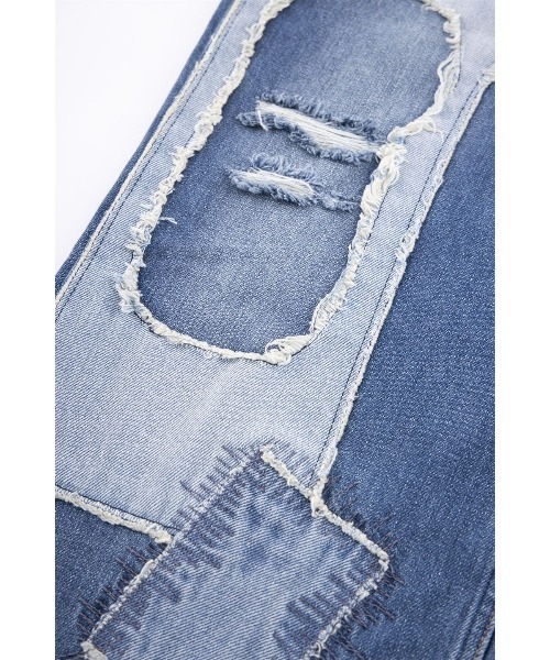 WOKE EDGE（ウォークエッジ）の「デニムパンツ｜Patchwork Denim｜WOKE EDGE（デニムパンツ・メンズ・ブルー・M/L/XL）」の6枚目の写真