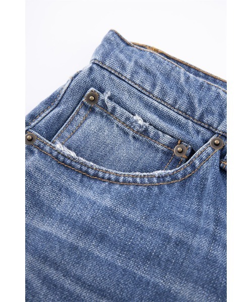 WOKE EDGE（ウォークエッジ）の「デニムパンツ｜Patchwork Denim｜WOKE EDGE（デニムパンツ・メンズ・ブルー・M/L/XL）」の10枚目の写真