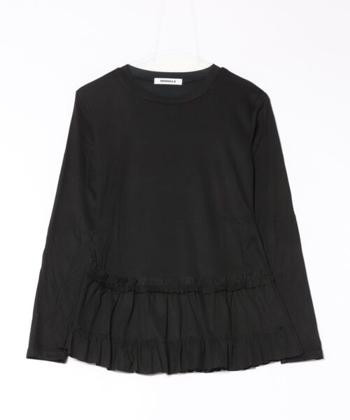 MEMECLE（メメクル）の「【 MEMECLE / メメクル 】シースルー 裾フリルレイヤード カットソー（Tシャツ/カットソー・レディース・ホワイト/ブラック・L/M/S）」の13枚目の写真