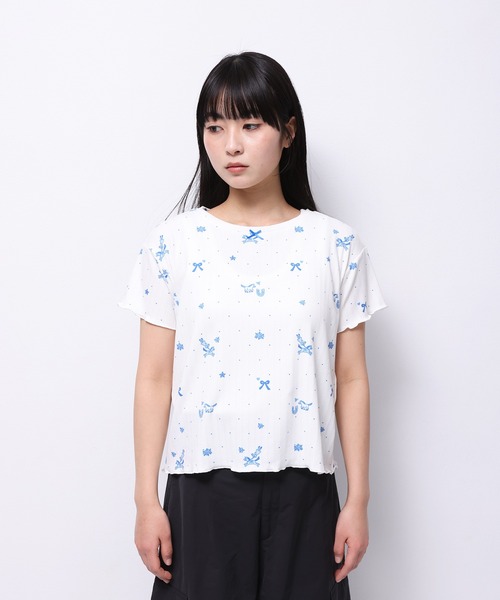 Common Noun(コモン ナウン)の「“HORSE” Midori Nakajima 半袖メロウリブトップス(Tシャツ/カットソー・レディース・ホワイト/ベージュ・L/M)」の1枚目の写真