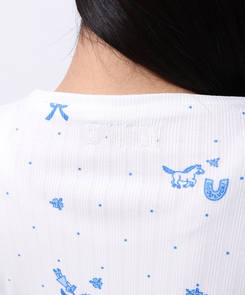 Common Noun(コモン ナウン)の「“HORSE” Midori Nakajima 半袖メロウリブトップス(Tシャツ/カットソー・レディース・ホワイト/ベージュ・L/M)」の21枚目の写真