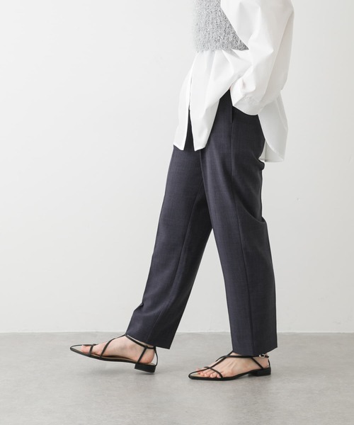 SENSE OF PLACE by URBAN RESEARCH（センスオブプレイスバイアーバンリサーチ）の「『UR TECH DRYLUXE』リネンライクテーパードパンツ（その他パンツ・レディース・ブラック/ライトベージュ/ネイビー/チャコールグレー・SMALL/MEDIUM/LARGE）」の13枚目の写真