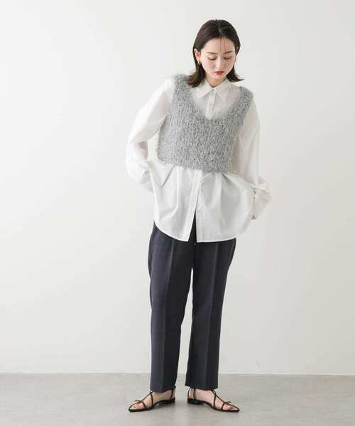 SENSE OF PLACE by URBAN RESEARCH（センスオブプレイスバイアーバンリサーチ）の「『UR TECH DRYLUXE』リネンライクテーパードパンツ（その他パンツ・レディース・ブラック/ライトベージュ/ネイビー/チャコールグレー・SMALL/MEDIUM/LARGE）」の12枚目の写真