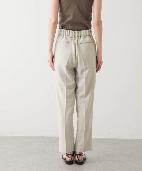 SENSE OF PLACE by URBAN RESEARCH（センスオブプレイスバイアーバンリサーチ）の「『UR TECH DRYLUXE』リネンライクテーパードパンツ（その他パンツ・レディース・ブラック/ライトベージュ/ネイビー/チャコールグレー・SMALL/MEDIUM/LARGE）」の9枚目の写真