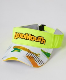 Loudmouth(ラウドマウス)のLOUDMOUTH/ラウドマウス ゴルフウェア ブランド ロゴ サイズ調整可能 サンバイザー 帽子 ユニセックス(サンバイザー)