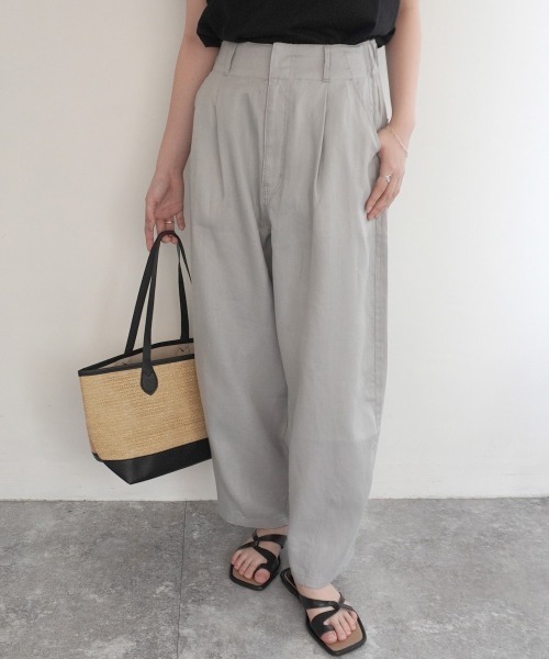 SELECT LEVERY(セレクトリベリー)の「吸水速乾 麻サーカスパンツ(その他パンツ・レディース・ライトグレー/グリーン/キナリ/ブラック・SMALL/MEDIUM/LARGE/X-LARGE)」の1枚目の写真