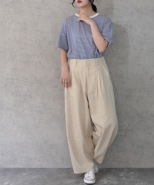 SELECT LEVERY(セレクトリベリー)の「吸水速乾 麻サーカスパンツ(その他パンツ・レディース・ライトグレー/グリーン/キナリ/ブラック・SMALL/MEDIUM/LARGE/X-LARGE)」の10枚目の写真