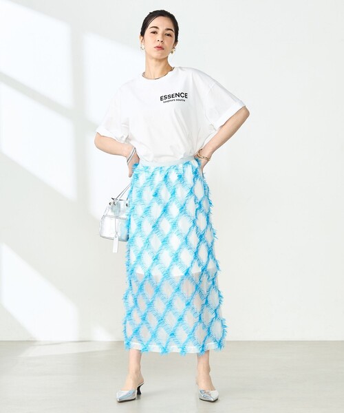 NOLLEY’S（ノーリーズ）の「《セットアップ対応》KIRYUバイヤスカットジャガードスカート（スカート・レディース・ブルー系その他・38）」の11枚目の写真