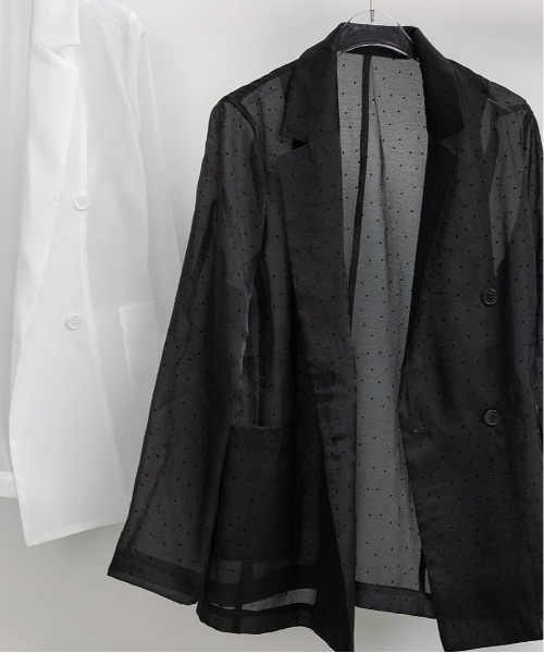 RANDA（ランダ）の「ダブルブレストシアージャケット（ブルゾン・レディース・ホワイト/ベージュ/ブラック・1/0）」の13枚目の写真