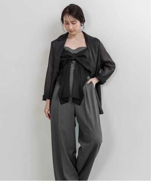 RANDA（ランダ）の「ダブルブレストシアージャケット（ブルゾン・レディース・ホワイト/ベージュ/ブラック・1/0）」の18枚目の写真