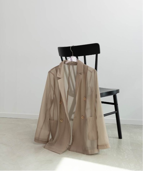 RANDA（ランダ）の「ダブルブレストシアージャケット（ブルゾン・レディース・ホワイト/ベージュ/ブラック・1/0）」の22枚目の写真