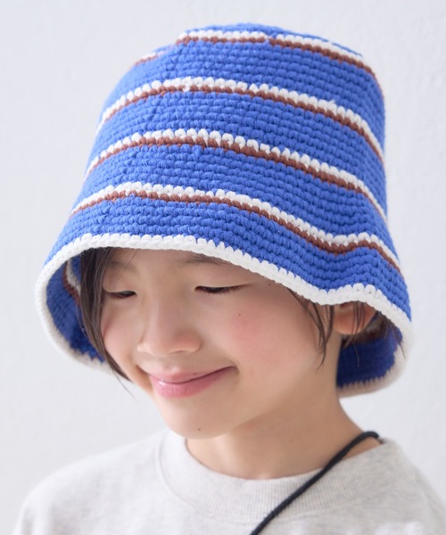 CIAOPANIC TYPY(チャオパニックティピー)の「【KIDS】アソート柄HAT(ハット・キッズ・アイボリー/ブラック/ブルー・ONE SIZE)」の1枚目の写真