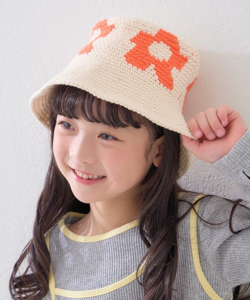 CIAOPANIC TYPY(チャオパニックティピー)の「【KIDS】アソート柄HAT(ハット・キッズ・アイボリー/ブラック/ブルー・ONE SIZE)」の2枚目の写真