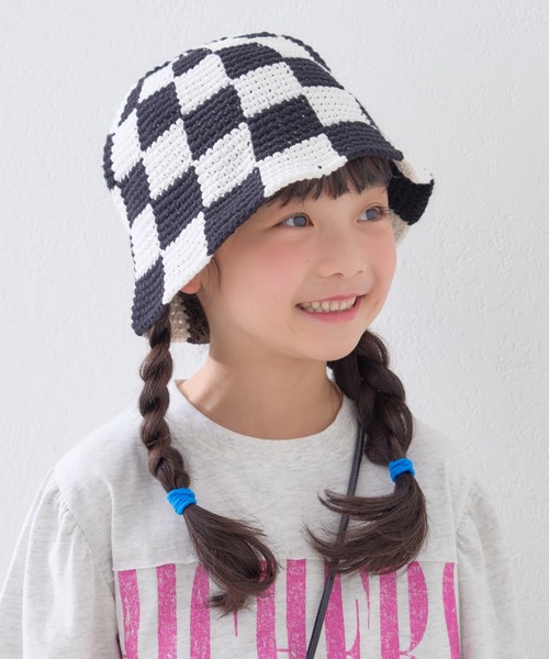 CIAOPANIC TYPY(チャオパニックティピー)の「【KIDS】アソート柄HAT(ハット・キッズ・アイボリー/ブラック/ブルー・ONE SIZE)」の4枚目の写真