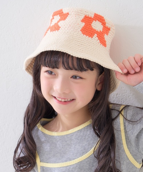CIAOPANIC TYPY(チャオパニックティピー)の「【KIDS】アソート柄HAT(ハット・キッズ・アイボリー/ブラック/ブルー・ONE SIZE)」の7枚目の写真