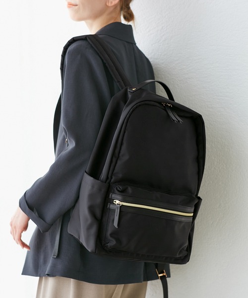 ROPE' PICNIC（ロペピクニック）の「【TEMPERATE/テンパレイト別注】【撥水加工】リュック 20L/通勤対応（バックパック/リュック・レディース・ブラック/ダークブラウン・FREE）」の8枚目の写真