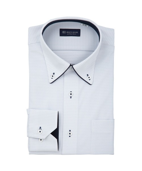 TOKYO SHIRTS(トウキョウシャツ)の「形態安定ノーアイロン ボタンダウン 長袖ストレッチビジネスワイシャツ(ビジネスシャツ・メンズ・ブルー・首回り39cm-裄丈80cm/首回り39cm-裄丈84cm/首回り41cm-裄丈86cm/首回り42cm-裄丈82cm/首回り42cm-裄丈86cm/首回り43cm-裄丈86cm/首回り37cm-裄丈80cm/首回り41cm-裄丈82cm/首回り43cm-裄丈82cm/首回り37cm-裄丈84cm)」の1枚目の写真
