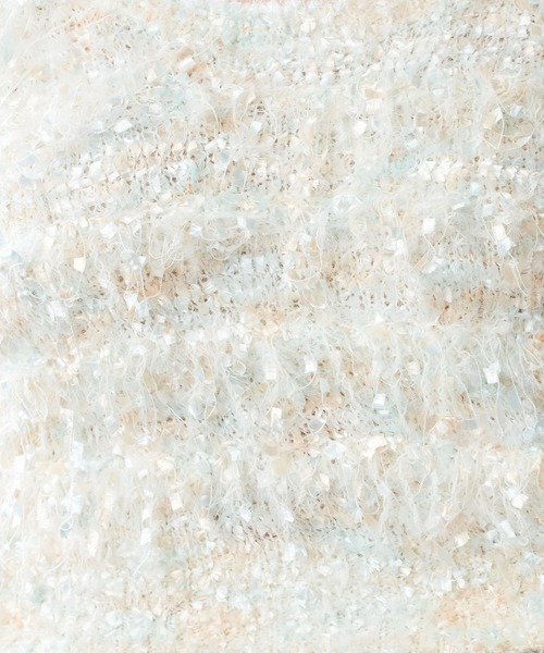 DEICY（デイシー）の「フラッフィーフリンジニット（ニット/セーター・レディース・ブルー/アイボリー/ピンク・FREE）」の13枚目の写真