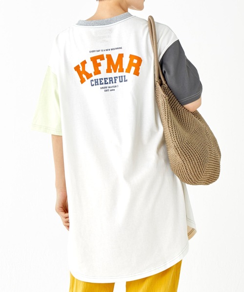 KRIFF MAYER Lady's Collection（クリフメイヤーレディースコレクション）の「【汗染み防止・防汚・接触冷感】ウェットプロテクトチュニック（Tシャツ/カットソー・レディース・レッド/ライトグリーン/カラフル/チャコール/ネイビー/オフホワイト/グレー・MEDIUM/LARGE）」の7枚目の写真