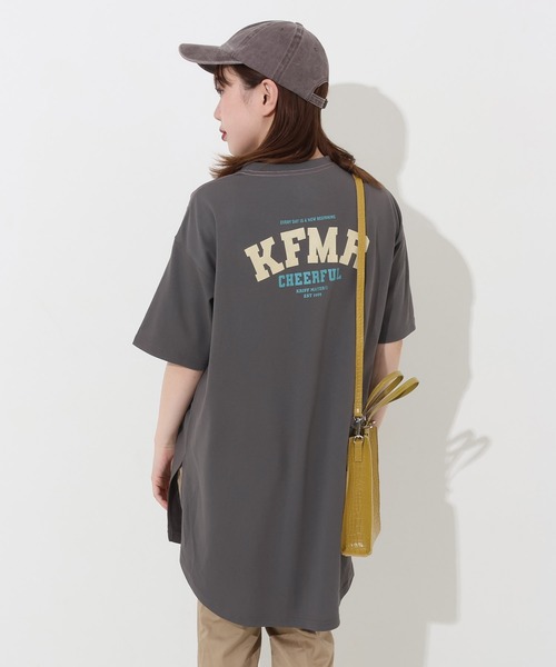 KRIFF MAYER Lady's Collection（クリフメイヤーレディースコレクション）の「【汗染み防止・防汚・接触冷感】ウェットプロテクトチュニック（Tシャツ/カットソー・レディース・レッド/ライトグリーン/カラフル/チャコール/ネイビー/オフホワイト/グレー・MEDIUM/LARGE）」の4枚目の写真