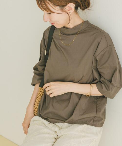 ITEMS URBANRESEARCH（アイテムズ アーバンリサーチ）の「5ブソデハイネックブラウス（シャツ/ブラウス・レディース・ブルー/チャコールグレー/ホワイト・FREE）」の2枚目の写真