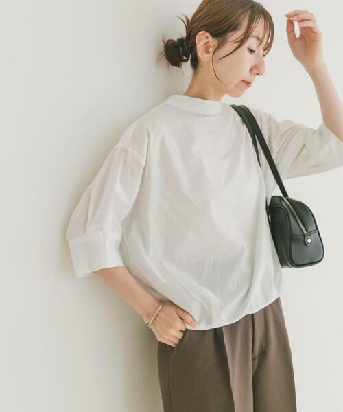 ITEMS URBANRESEARCH（アイテムズ アーバンリサーチ）の「5ブソデハイネックブラウス（シャツ/ブラウス・レディース・ブルー/チャコールグレー/ホワイト・FREE）」の12枚目の写真