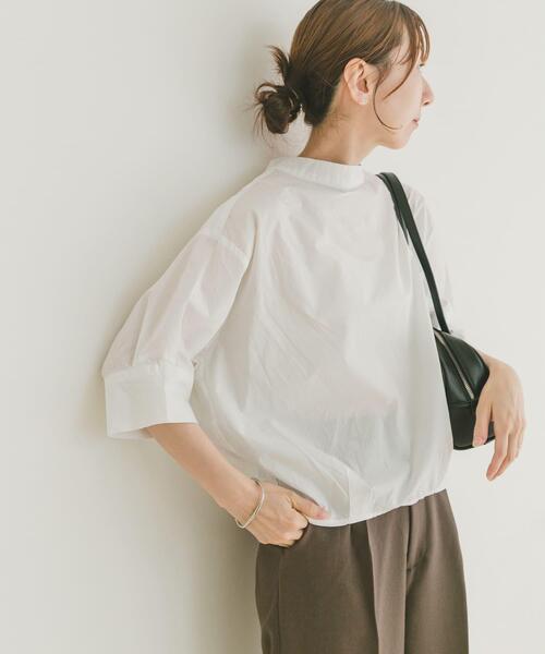 ITEMS URBANRESEARCH（アイテムズ アーバンリサーチ）の「5ブソデハイネックブラウス（シャツ/ブラウス・レディース・ブルー/チャコールグレー/ホワイト・FREE）」の13枚目の写真