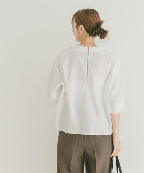 ITEMS URBANRESEARCH（アイテムズ アーバンリサーチ）の「5ブソデハイネックブラウス（シャツ/ブラウス・レディース・ブルー/チャコールグレー/ホワイト・FREE）」の14枚目の写真