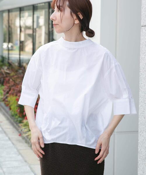 ITEMS URBANRESEARCH（アイテムズ アーバンリサーチ）の「5ブソデハイネックブラウス（シャツ/ブラウス・レディース・ブルー/チャコールグレー/ホワイト・FREE）」の17枚目の写真