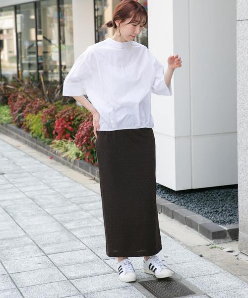 ITEMS URBANRESEARCH（アイテムズ アーバンリサーチ）の「5ブソデハイネックブラウス（シャツ/ブラウス・レディース・ブルー/チャコールグレー/ホワイト・FREE）」の18枚目の写真