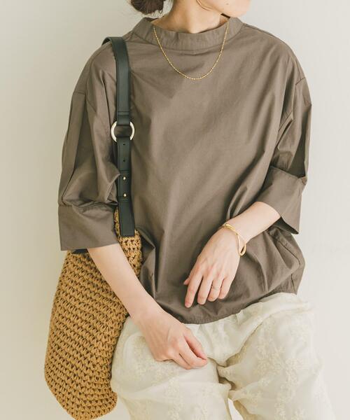 ITEMS URBANRESEARCH（アイテムズ アーバンリサーチ）の「5ブソデハイネックブラウス（シャツ/ブラウス・レディース・ブルー/チャコールグレー/ホワイト・FREE）」の21枚目の写真