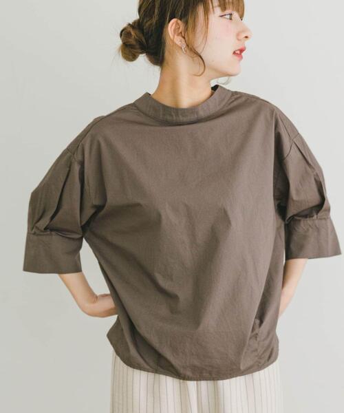 ITEMS URBANRESEARCH（アイテムズ アーバンリサーチ）の「5ブソデハイネックブラウス（シャツ/ブラウス・レディース・ブルー/チャコールグレー/ホワイト・FREE）」の16枚目の写真